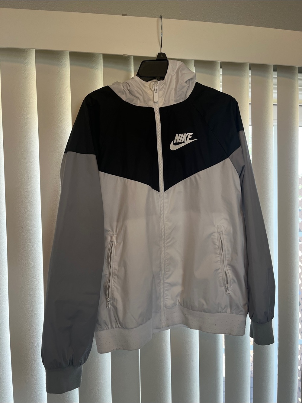 Nike Black, Gray & White Colorblock Track Jacket